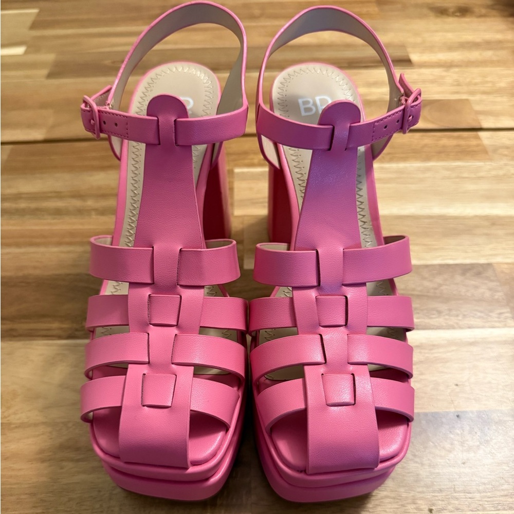 BP Pink Chunky Platform Sandals